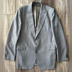 VTG Drysdales Western Suit Jacket 46R USA Cowboy Rockabilly Eagle Emblem Buttons